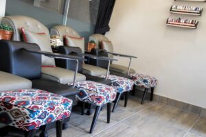 ambiente aconchegante do interior do nail bar